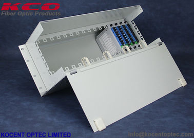 4U Fiber Optical PLC Splitter Patch Panel Distribution Frame 14 16 Slot SC/APC LC/APC